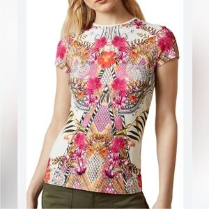 Ted Baker London Floral Print Women's Top Size 10
